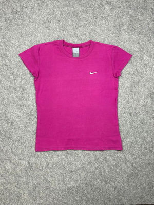 Nike Pink T-Shirt Women’s M Vintage Y2K Swoosh Logo Tee used