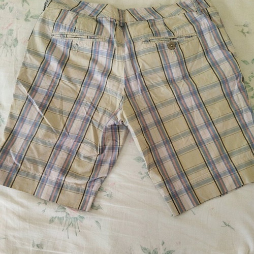 Playlife shorts used, size Medium, beige multicolor