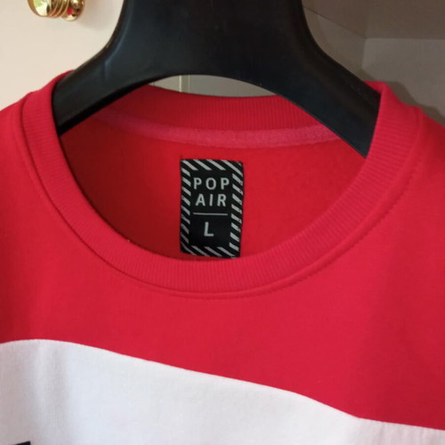 Pop Air Sweatshirt No L like new, white and red