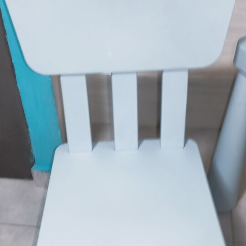 IKEA MAMMUT children's table and chair set, light blue