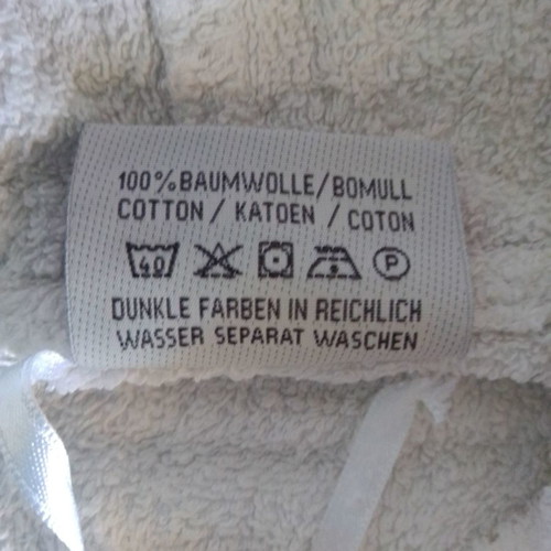 Framsohn kids bathrobe used, white and blue for boys