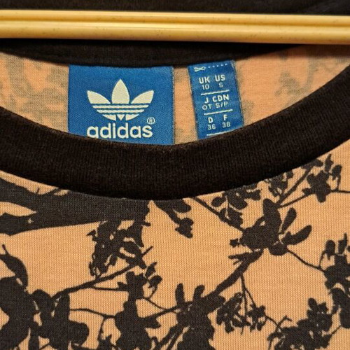 Adidas dress pink with black flowers like new