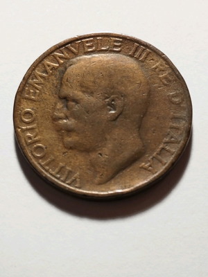 Ιταλία 10 Centesimi 1926 R μεταχειρισμένο χάλκινο νόμισμα 100 ετών