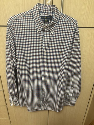 Ralph Lauren Slim Fit Stretch Oxford Shirt like new, plaid
