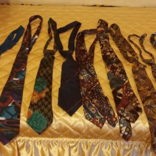 Retro ties used, set of 14 pieces