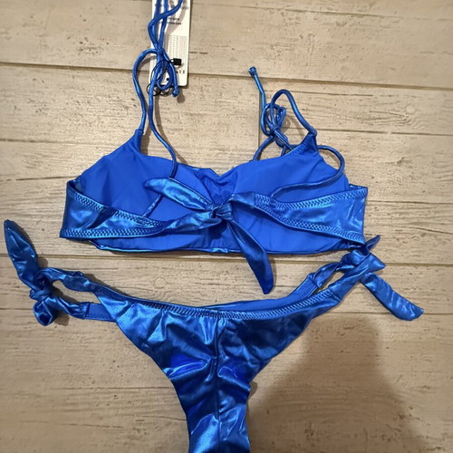 Metallic bikini set new, blue, size M