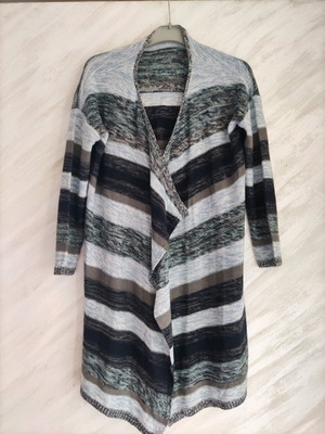 Esmara long knitted cardigan like new, size XL, black and gray