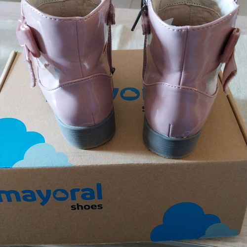 Mayoral boots used, patent leather, size 30, pink