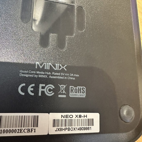Minix Neo X8-H media player used, Android KitKat 4.4