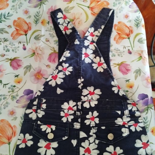 Denim overalls used, set of 3 for 18-24 months