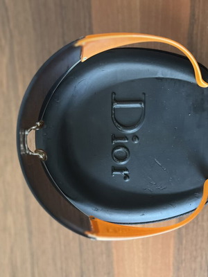 Dior vintage Y2K shield γυαλιά ηλίου μεταχειρισμένα, ασημένιος καθρέφτης με πορτοκαλί λεπτομέρειες