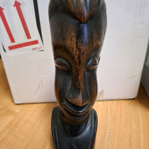 African solid ebony wooden statuette like new