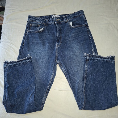 Zara Blue Denim Cut-Off Shorts Like New, Size EU 46