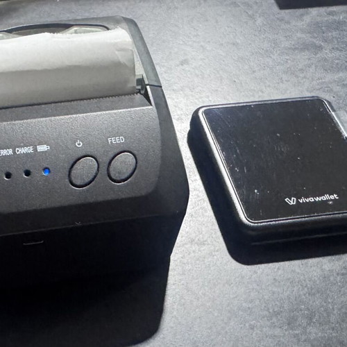 Wireless Portable Rechargeable Receipt Printer and NFC Card Scanner POS like new