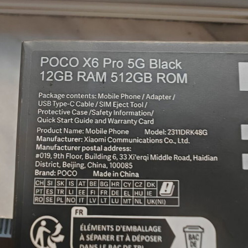 Poco X6 Pro 12GB RAM 512GB like new