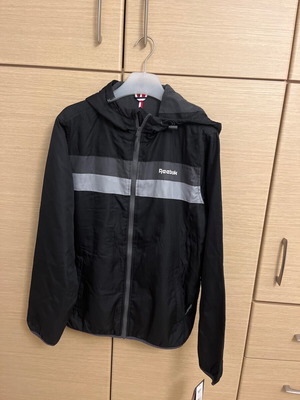 Reebok men's jacket M new, black and gray