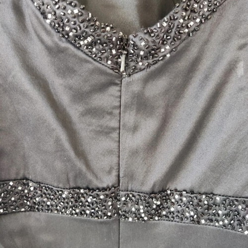 Unique 100% Silk Dress like new, black, handmade, formal