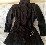  Zara Basic Σκούρο Γκρι Παλτό με ζώνη size L