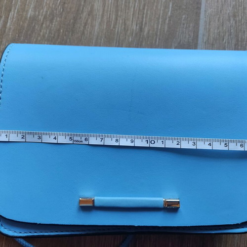 Zara small blue leather crossbody bag used
