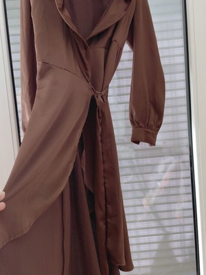 Shein women's satin dress, brown, spring autumn