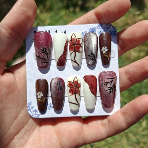 Press On Nails set with application tools, new