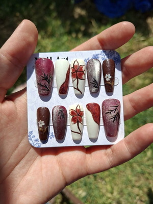 Press On Nails set with application tools, new