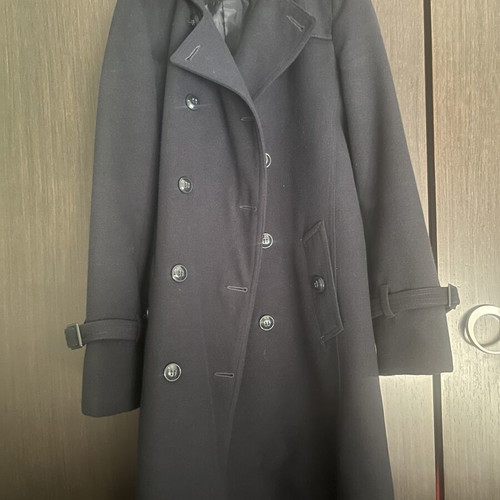 Dark blue trench-style coat, size S