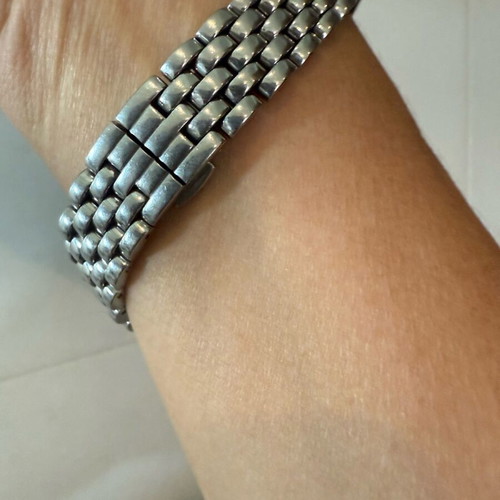Folli Follie women's watch used, silver, elegant thin bracelet