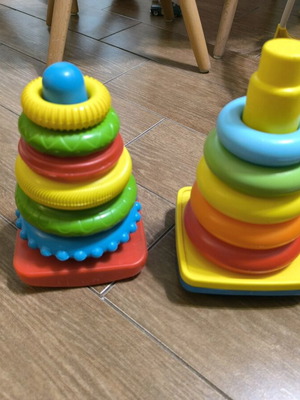 Activity towers used, set of 2 pieces