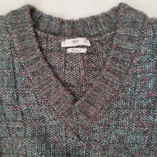 Mango knitted sweater with gold thread used, wide fit