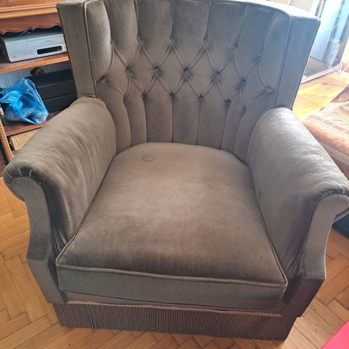 Living room chairs and armchair used, set of 2 chairs and 1 armchair