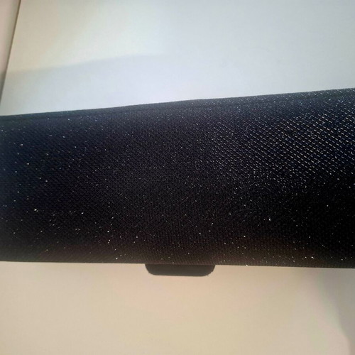 Evening clutch bag, black and silver