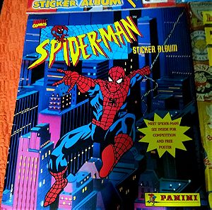 Panini spiderman 1996 sticker αλμπουμ αγγλικό