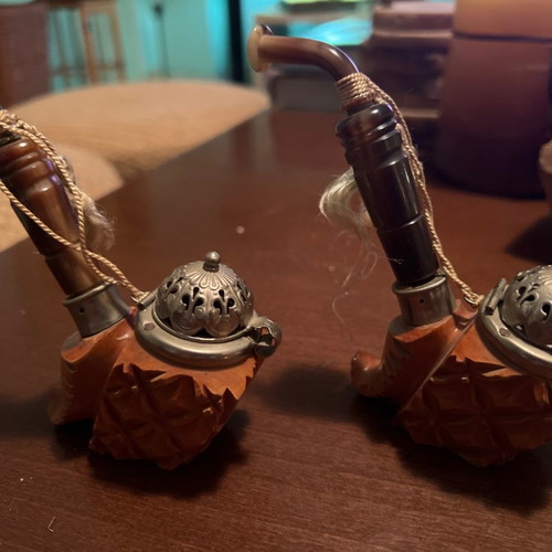 Handmade collectible pipes new, set of 2
