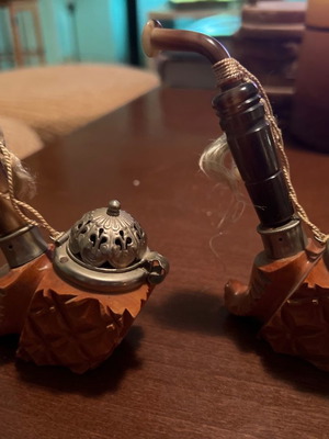 Handmade collectible pipes new, set of 2