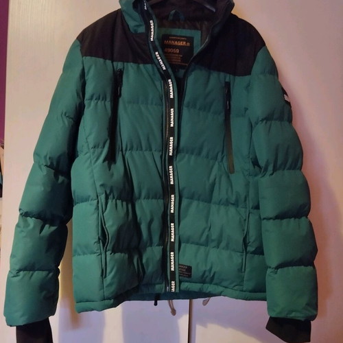 Men's jacket size L like new green Manager