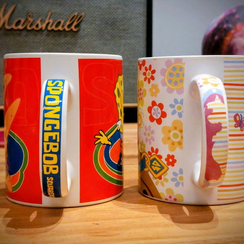 GIM Scooby-Doo and SpongeBob SquarePants mugs set like new