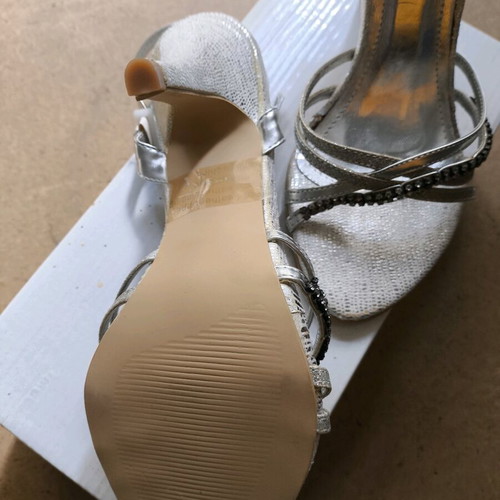 Silver sandals new, size 41