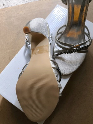 Silver sandals new, size 41