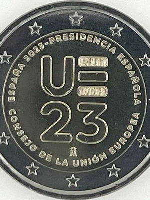 SAC Ισπανία 2 Ευρώ 2023 UNC προεδρία ΕΕ