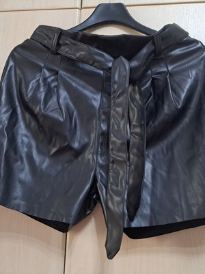 Leather shorts new, size XXL, black