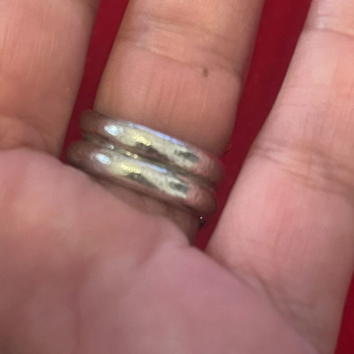 925 Silver Gold Ring size 55
