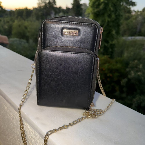 Doca black crossbody bag new, spacious for daily use