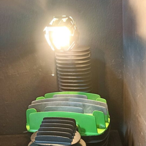 Handmade lamp made of aluminum, custom order