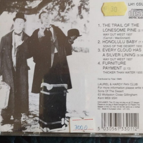 Laurel & Hardy The Trail Of The Lonesome Pine Shaped CD Single new