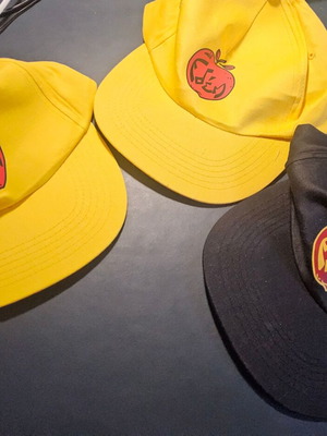Sports caps set of 3 like new, black and yellow