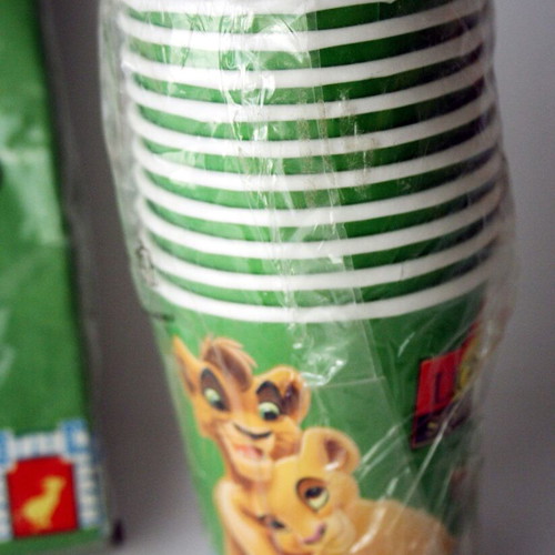 Vintage 90's Lion King Simba's Pride party set 20 napkins 10 cups Bibo new
