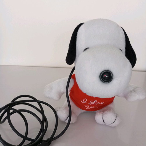 Toy camera pc like new, plush with camera on nose