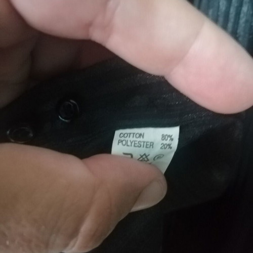 Shirt medium black and gray with cuffs like new