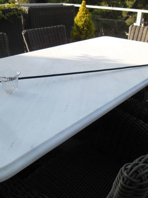 Κηροπήγιο για γλάστρα μεταχειρισμένο, σίδερο και γυαλί, μήκος 1,23 μ.